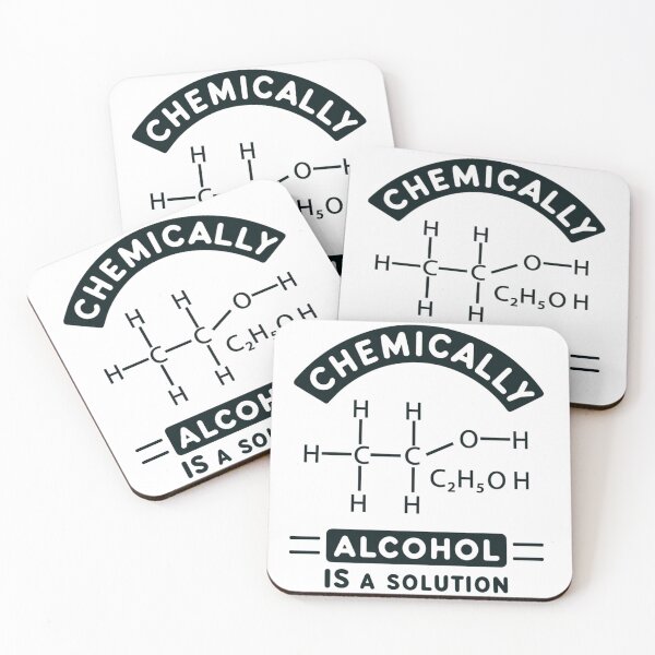 Item preview, Chemically, Alcohol Is a Solution - Sarcastic and Playful designed and sold by OptimaArt.