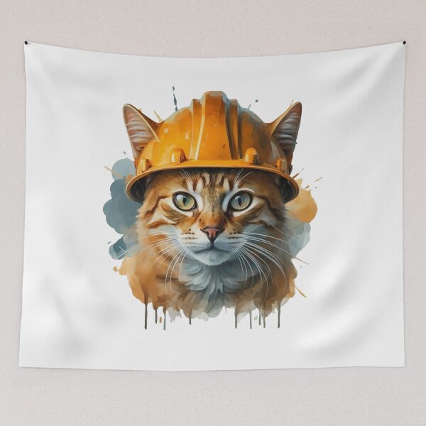 Item preview, Catwithhardhats Cat Worker designed and sold by Krieghorn.