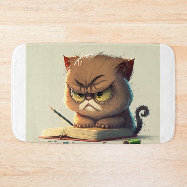 Aperçu de l'œuvre petit chat grincheux nommé Whiskerstein créée et vendue par JCatDesign.