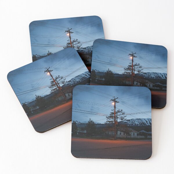Item preview, Road crossing in the Rocky Mountains at night - photo designed and sold by CineWanderlust.
