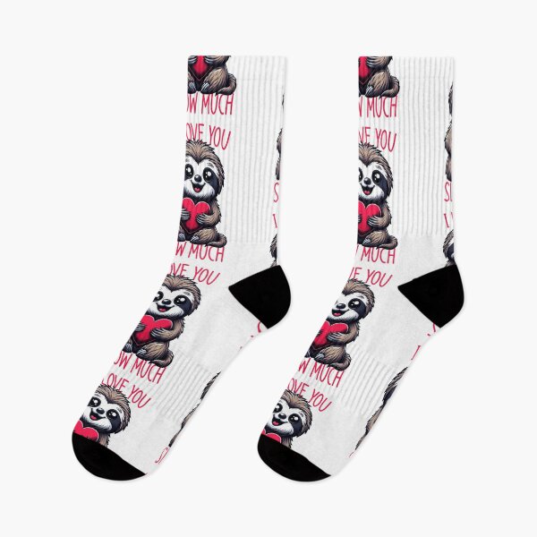 Item preview, I Love Slow Much Funny Valentine Day Saying Sloth Lovers designed and sold by Nzgiftsandmore.