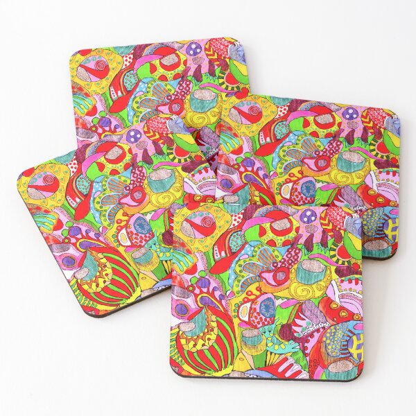 Item preview, 612. Chromatic Symphony Multifaceted Abstract Vibrant Canvas Colorful Doodles  designed and sold by Veera Zukova.