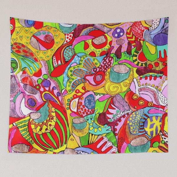 Item preview, 612. Chromatic Symphony Multifaceted Abstract Vibrant Canvas Colorful Doodles  designed and sold by Veera Zukova.