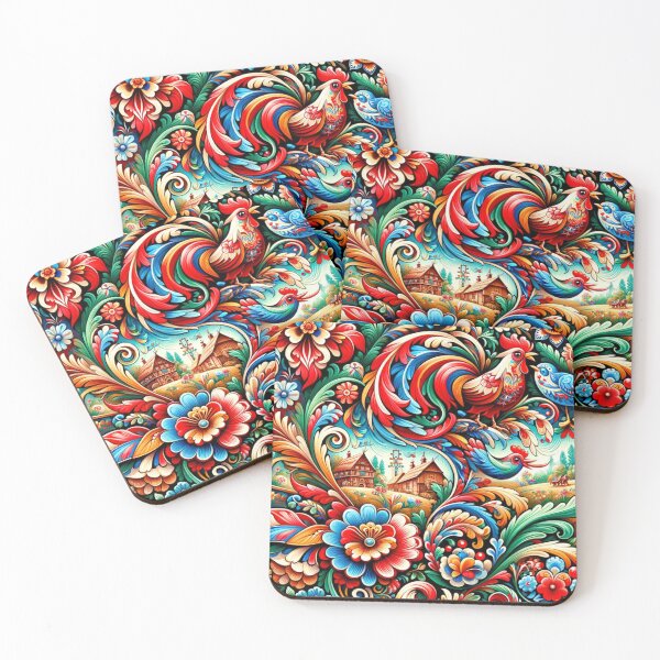 Item preview, Polish Folk colorful with many motifs  designed and sold by ArtFeverShop.