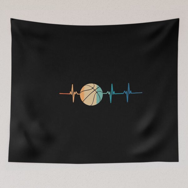 Item preview, Retro basketball heartbeat  designed and sold by LU NA.