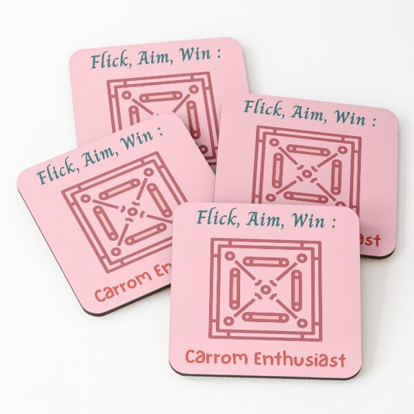 Item preview, Flick, Aim, Win : Carrom Enthusiast - A Design for Carrom Lovers designed and sold by Ruthrasankar.