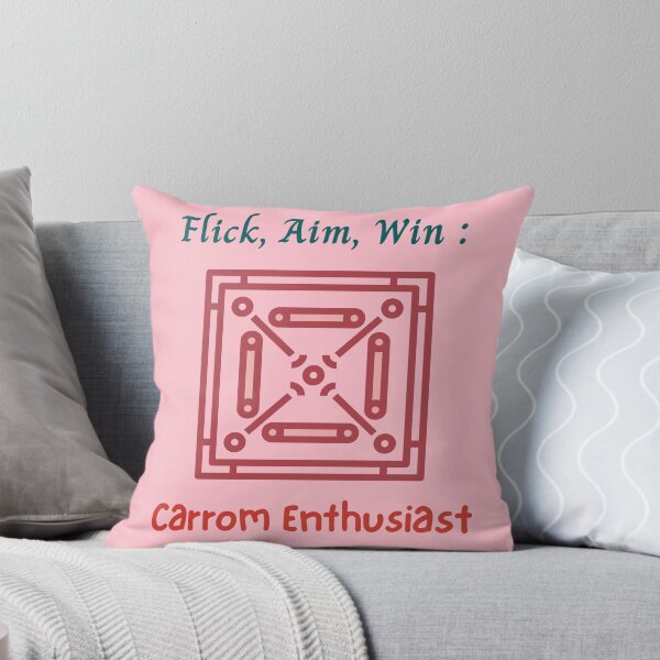 Item preview, Flick, Aim, Win : Carrom Enthusiast - A Design for Carrom Lovers designed and sold by Ruthrasankar.