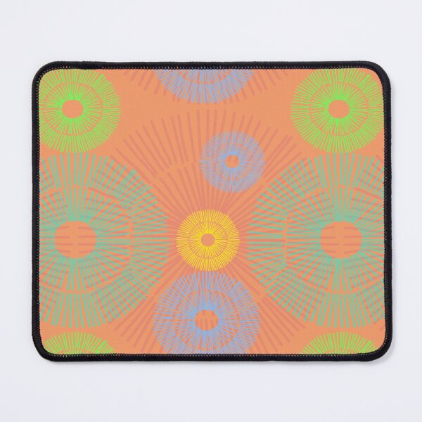 Item preview, Orange and Green Sunburst Circle Stripes designed and sold by LZenDesigns.