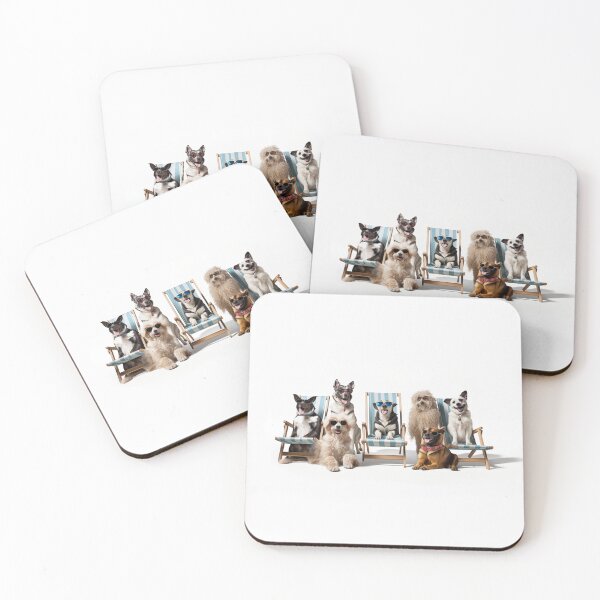 Item preview, Dogs Sunbathing On Deckchairs designed and sold by NeavesPhoto.