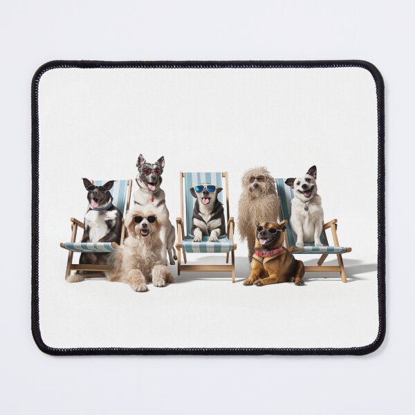 Item preview, Dogs Sunbathing On Deckchairs designed and sold by NeavesPhoto.