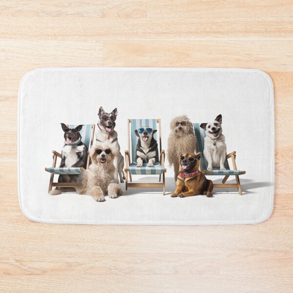 Item preview, Dogs Sunbathing On Deckchairs designed and sold by NeavesPhoto.