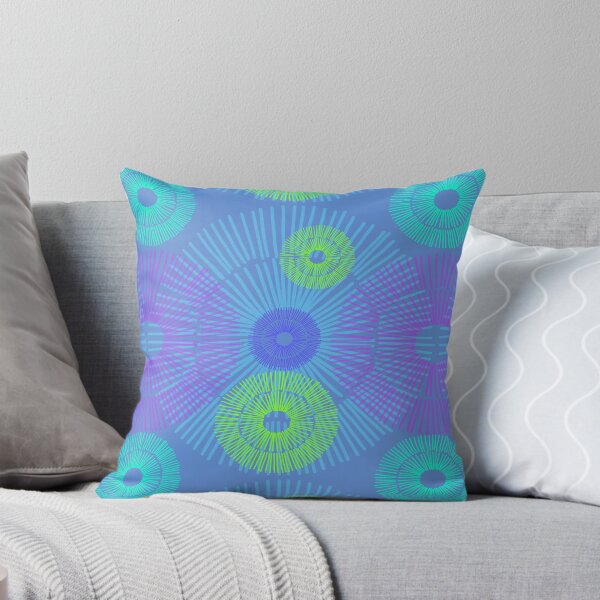 Item preview, Rayas circulares azules y verdes con rayos de sol designed and sold by LZenDesigns.