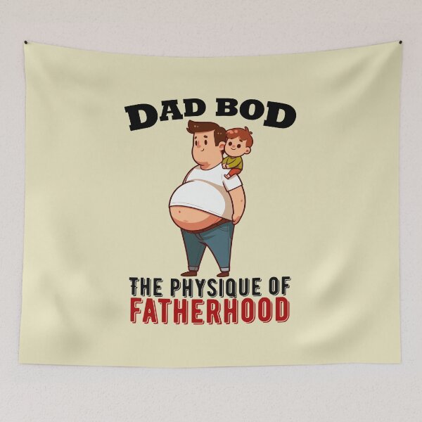 Item preview, Funny Cute Cartoon Dad Bod Physique Of Fatherhood designed and sold by Daqomm.