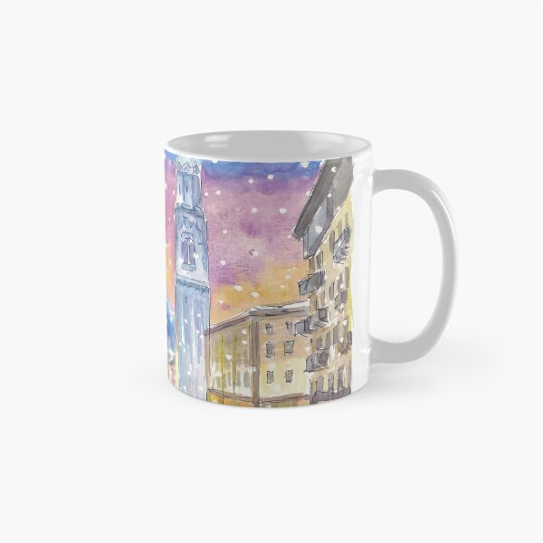 Item preview, Cortina D'Ampezzo Dolomite Winter Charm in Nightly Mountains designed and sold by artshop77.
