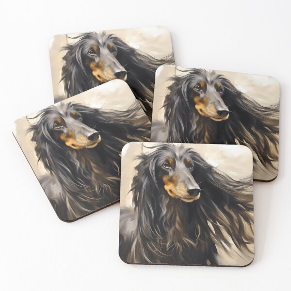 Item preview, Afghan hound gentle giant dog breed painting designed and sold by NBSStore.