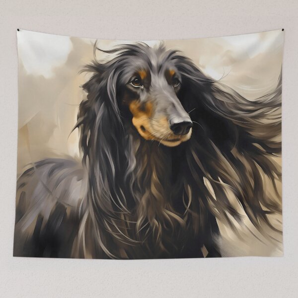 Item preview, Afghan hound gentle giant dog breed painting designed and sold by NBSStore.