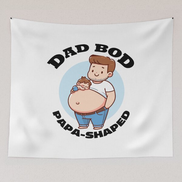 Item preview, Funny Cute Cartoon Dad Bod Papa Shaped Father designed and sold by Daqomm.