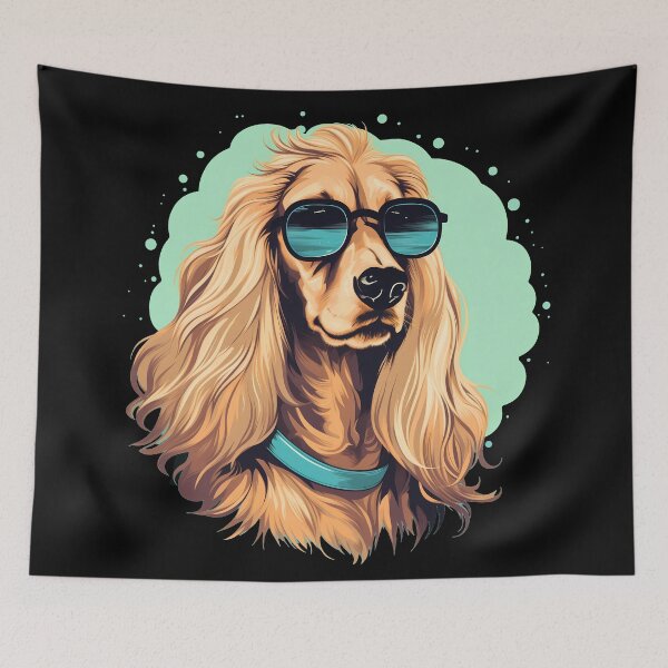 Item preview, Cool Afghan Hound dog wearing sunglasses illustration, sighthound breed  designed and sold by NBSStore.