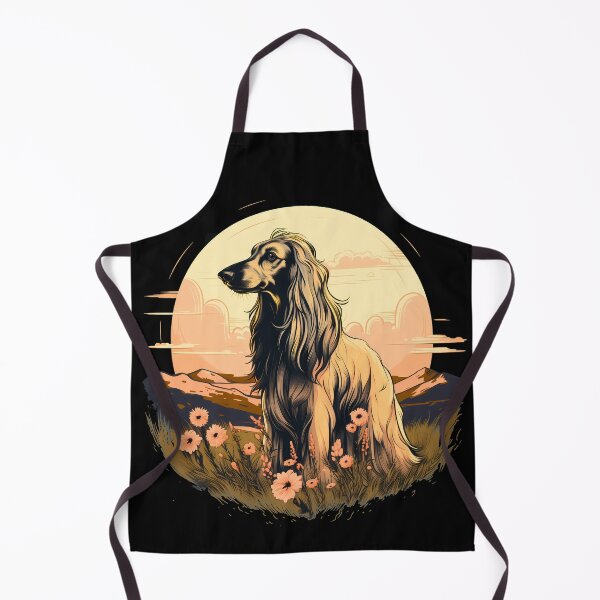 Item preview, Afghan hound gentle giant dog breed in nature illustration designed and sold by NBSStore.