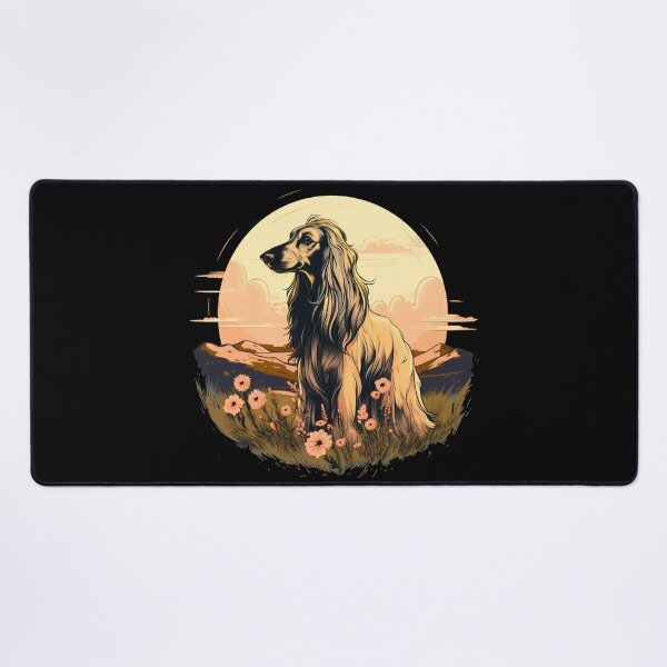 Item preview, Afghan hound gentle giant dog breed in nature illustration designed and sold by NBSStore.