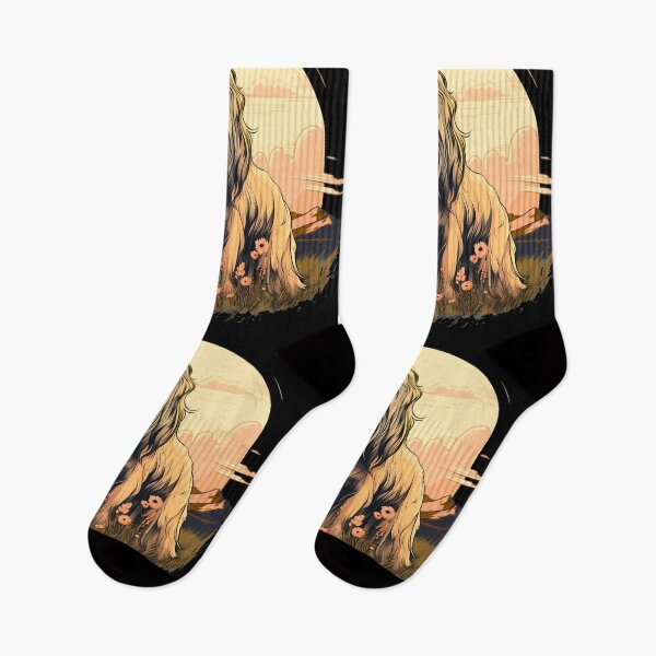 Item preview, Afghan hound gentle giant dog breed in nature illustration designed and sold by NBSStore.