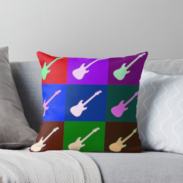 Item preview, Darker Strat Style Electric Guitar Warhol Inspired Artwork designed and sold by kakarikihill.