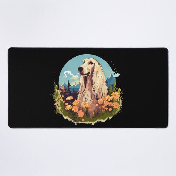 Item preview, Stylish Elegant Afghan hound gentle giant dog breed in nature illustration designed and sold by NBSStore.