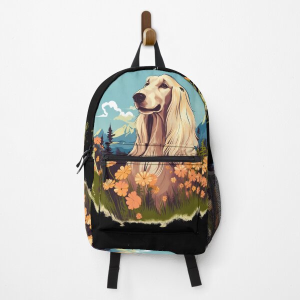 Item preview, Stylish Elegant Afghan hound gentle giant dog breed in nature illustration designed and sold by NBSStore.