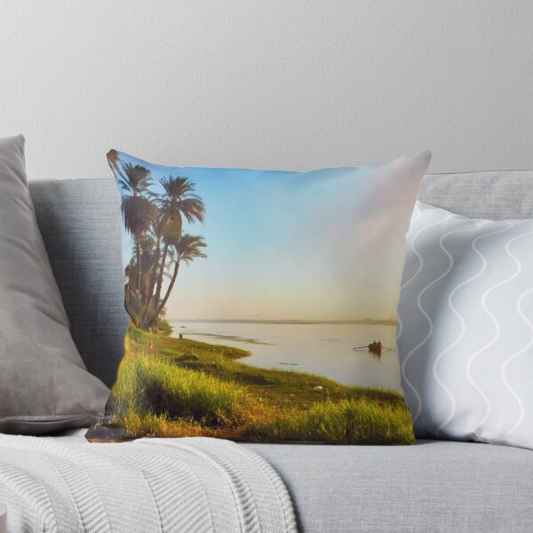 Item preview, Copie de Copie de Copie de Copie de Copie de Copie de Sunrise on the Nile river, fishermen  and hot air balloons-  landscape - Egypt photography designed and sold by art-of-egypt.