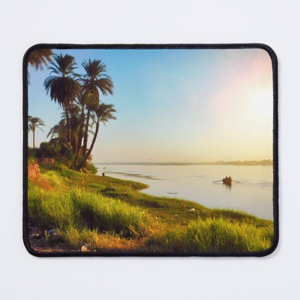 Item preview, Copie de Copie de Copie de Copie de Copie de Copie de Sunrise on the Nile river, fishermen and hot air balloons- landscape - Egypt photography designed and sold by art-of-egypt.
