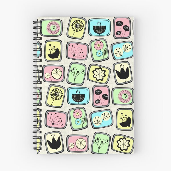 Item preview, Retro pattern No.45b- Mid Century Flowers candy colours designed and sold by TalkingHerds.