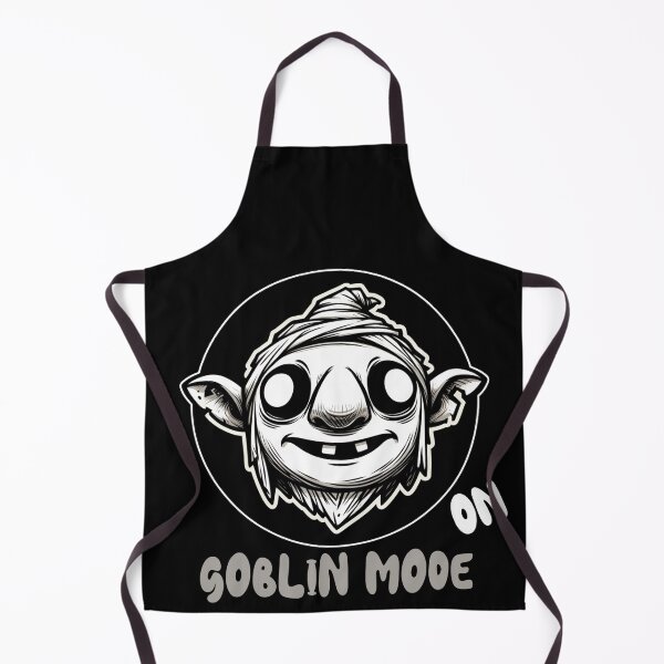 Item preview, Goblin Goblincore 'Goblin Mode On', Black and White designed and sold by shypixels.