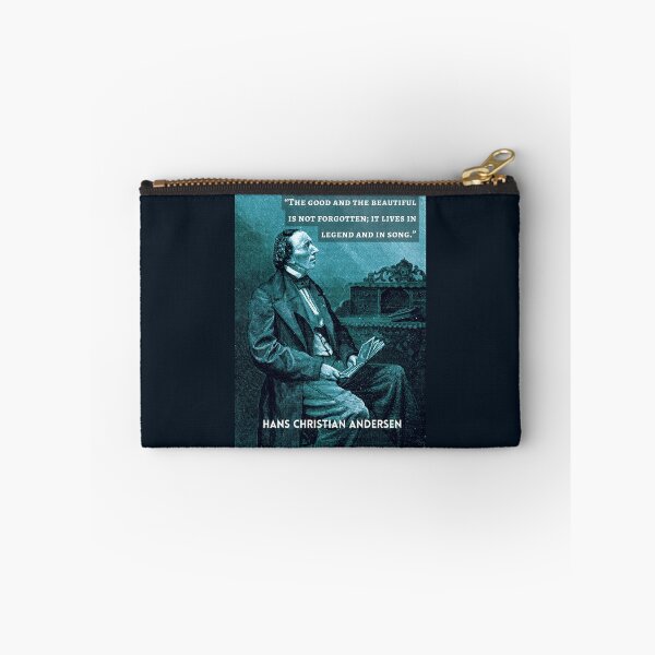Item preview, Hans Christian Andersen portrait and quote: “The good and the beautiful is not forgotten; it lives in legend and in song." designed and sold by artbleed.