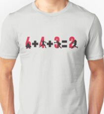 Camiseta ajustada Doble juego de béisbol: 6 + 4 + 3 = 2