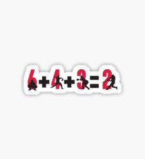 Baseball double play: 6+4+3=2 Sticker