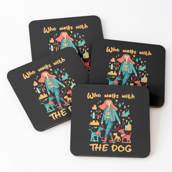 Item preview, Who walks with The Dog - Cute colorful painting of the walk designed and sold by WallGemsArt.