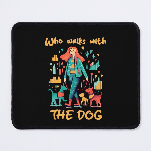 Item preview, Who walks with The Dog - Cute colorful painting of the walk designed and sold by WallGemsArt.