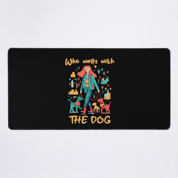 Item preview, Who walks with The Dog - Cute colorful painting of the walk designed and sold by WallGemsArt.