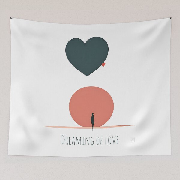 Item preview, [AI Art] Dreaming of love, Minimal Art Style designed and sold by Sissle.