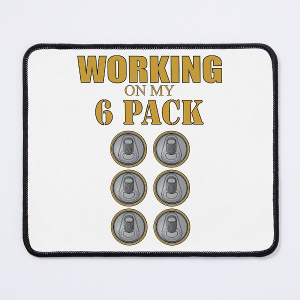 Item preview, Working on my 6 Pack - Funny - Dark Yellow designed and sold by rclwow.