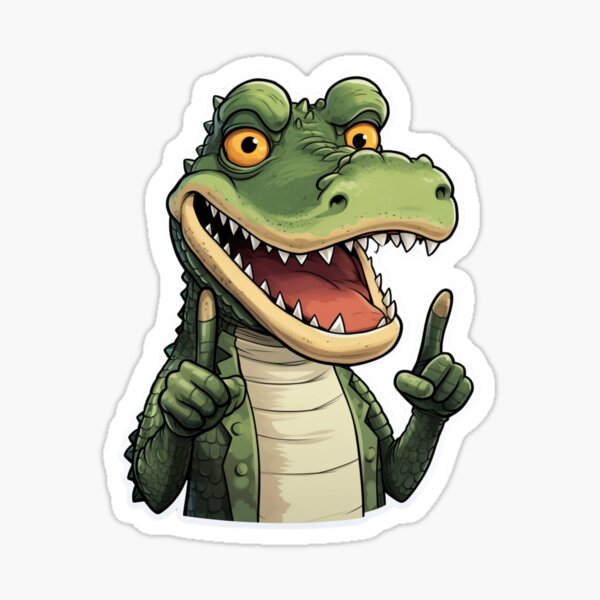 Artikel-Vorschau von Fröhlicher Croco Gestenexperte, designt und verkauft von Animals-Passion.