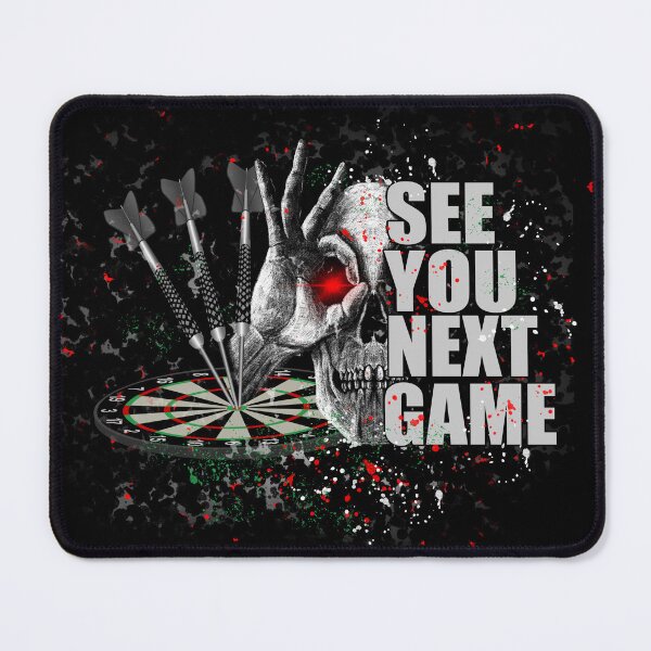 Item preview, Dart skull motif, cool multicolored graphic with skull and saying: See You Next Game designed and sold by ChrUzDesigner.
