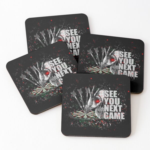 Item preview, Dart skull motif, cool multicolored graphic with skull and saying: See You Next Game designed and sold by ChrUzDesigner.