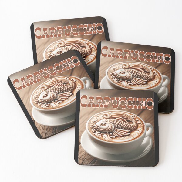 Item preview, Carpuccino - Carp coffee art designed and sold by Matthew Kinnersly.