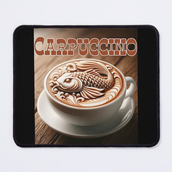 Item preview, Carpuccino - Carp coffee art designed and sold by Matthew Kinnersly.