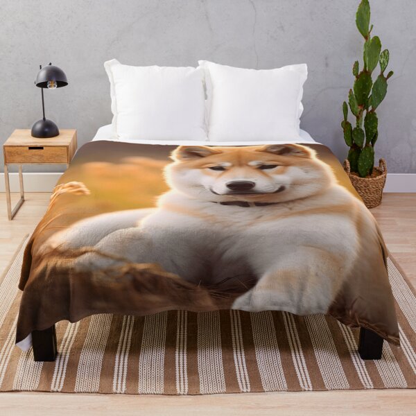 Item preview, Sweet Japanese akita inu dog puppy in nature photography designed and sold by NBSStore.
