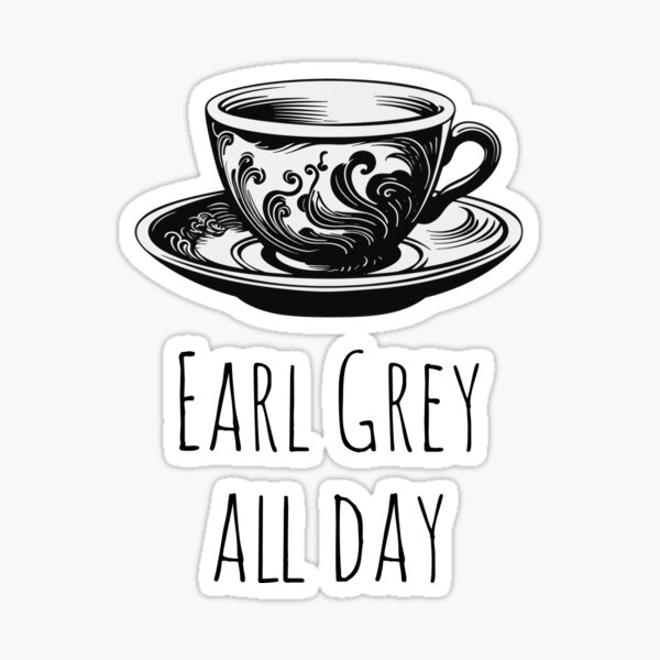 Item preview, Earl Grey Tea all day Aesthetic Drawing designed and sold by Samanthi007.