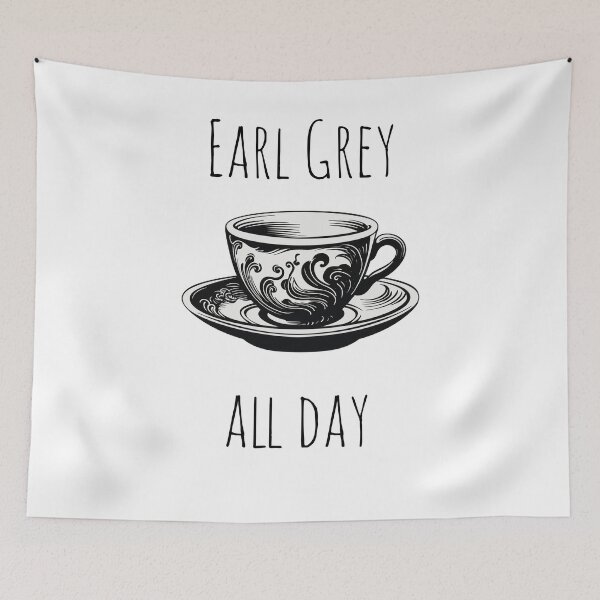 Item preview, Earl Grey Tea all day Aesthetic Drawing designed and sold by Samanthi007.