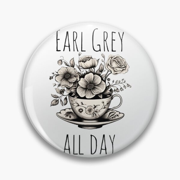 Item preview, Earl Grey Tea all day Aesthetic Drawing Flowers designed and sold by Samanthi007.