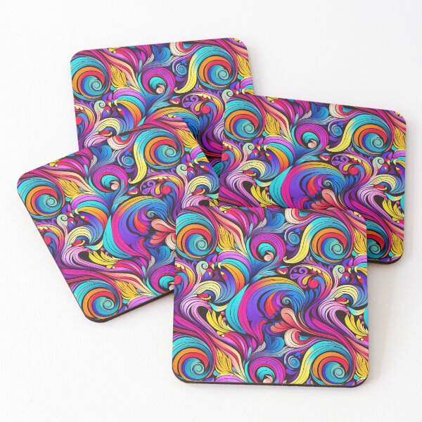 Item preview, Colorful flowers motif - Flower power - psychedelic patterns designed and sold by mliotard.